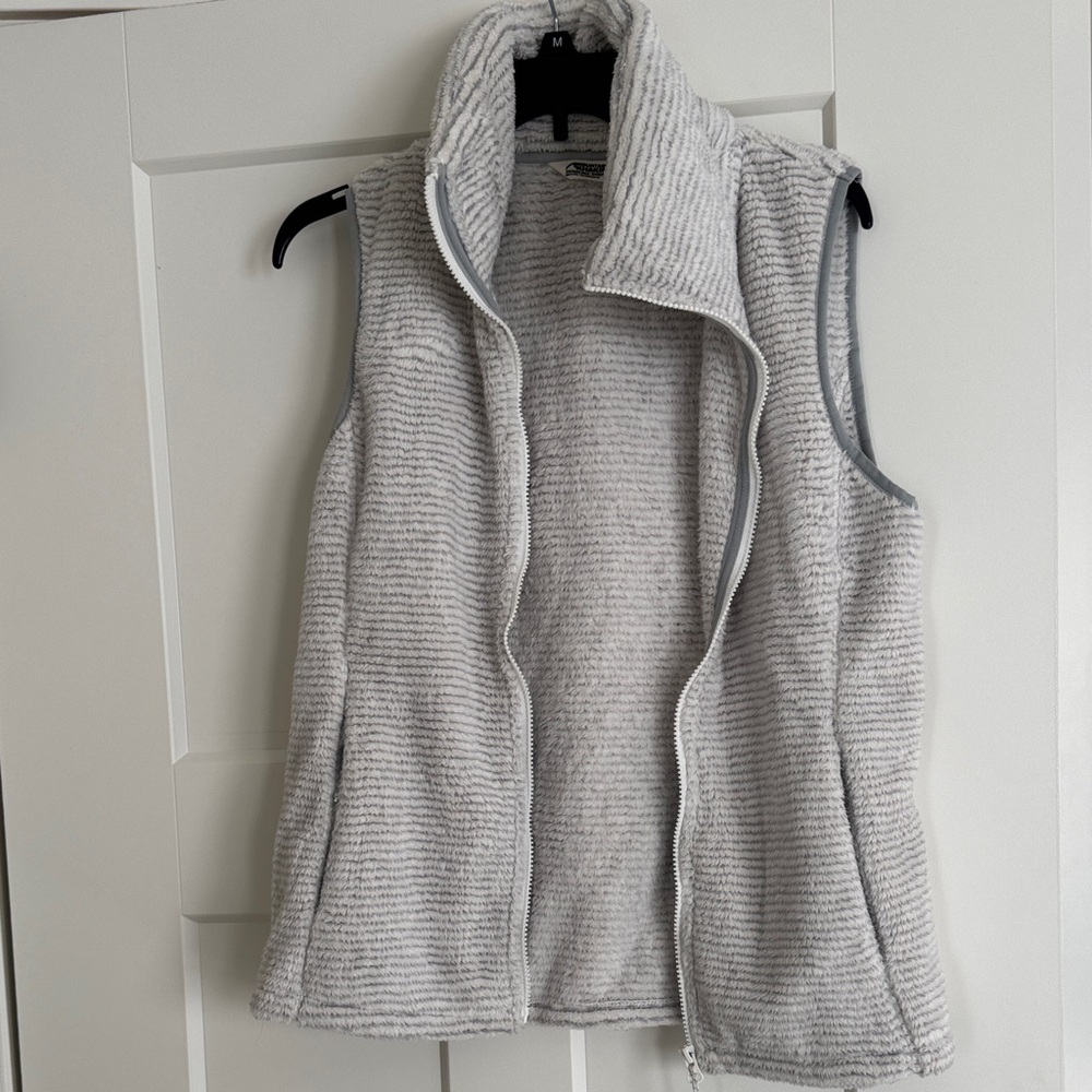 Mountain Khakis Gray Striped Fleece Vest